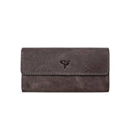 Zoozie Bags Cartera Pavia - Grey para Mujer, 100% Piel Auténtica, Gris, 19x10x2 cm